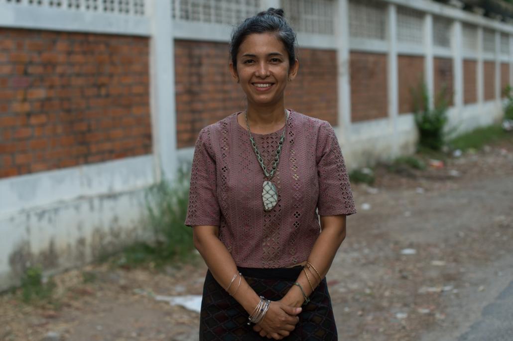 Akhaya Women founder Ma Htar Htar in Yangon. (Ye Aung Thu | AFP)