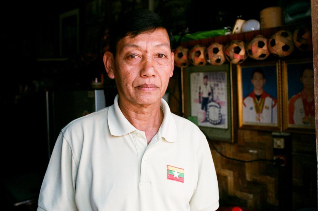 Decorated chinlone veteran U Maung Maung, who began playing at 11 and turned professional at 17.