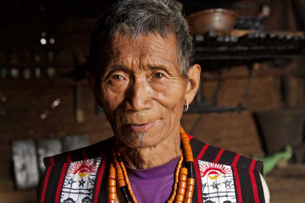 Mr Noksa, the headman of Dan village in Nagaland, northeast India. (Raymond Pagnucco | Frontier)