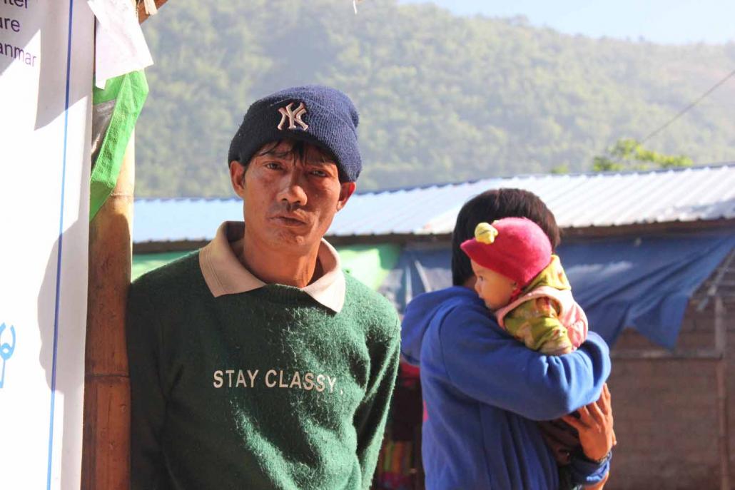 Around 200 Lisu Christians displaced by recent conflict are living in a camp inside a Baptist church compound in Namtu, northern Shan State. (Clare Hammond / Frontier)