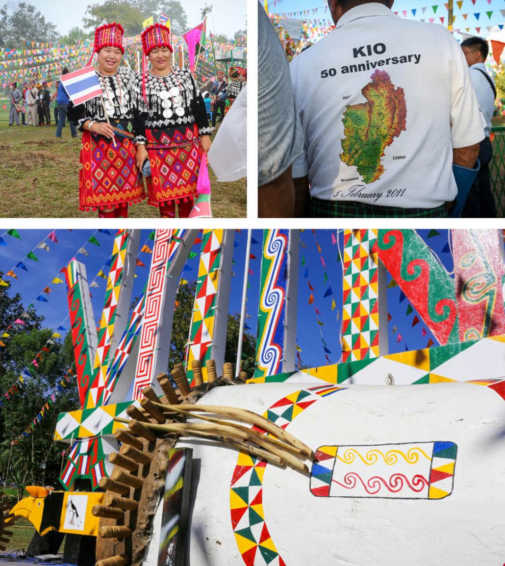 On the surface, the mood is lighthearted and joyous but between the handshakes and the laughter there is sadness and concern over continued conflict in Kachin and northern Shan States. (Victoria Milko | Frontier)