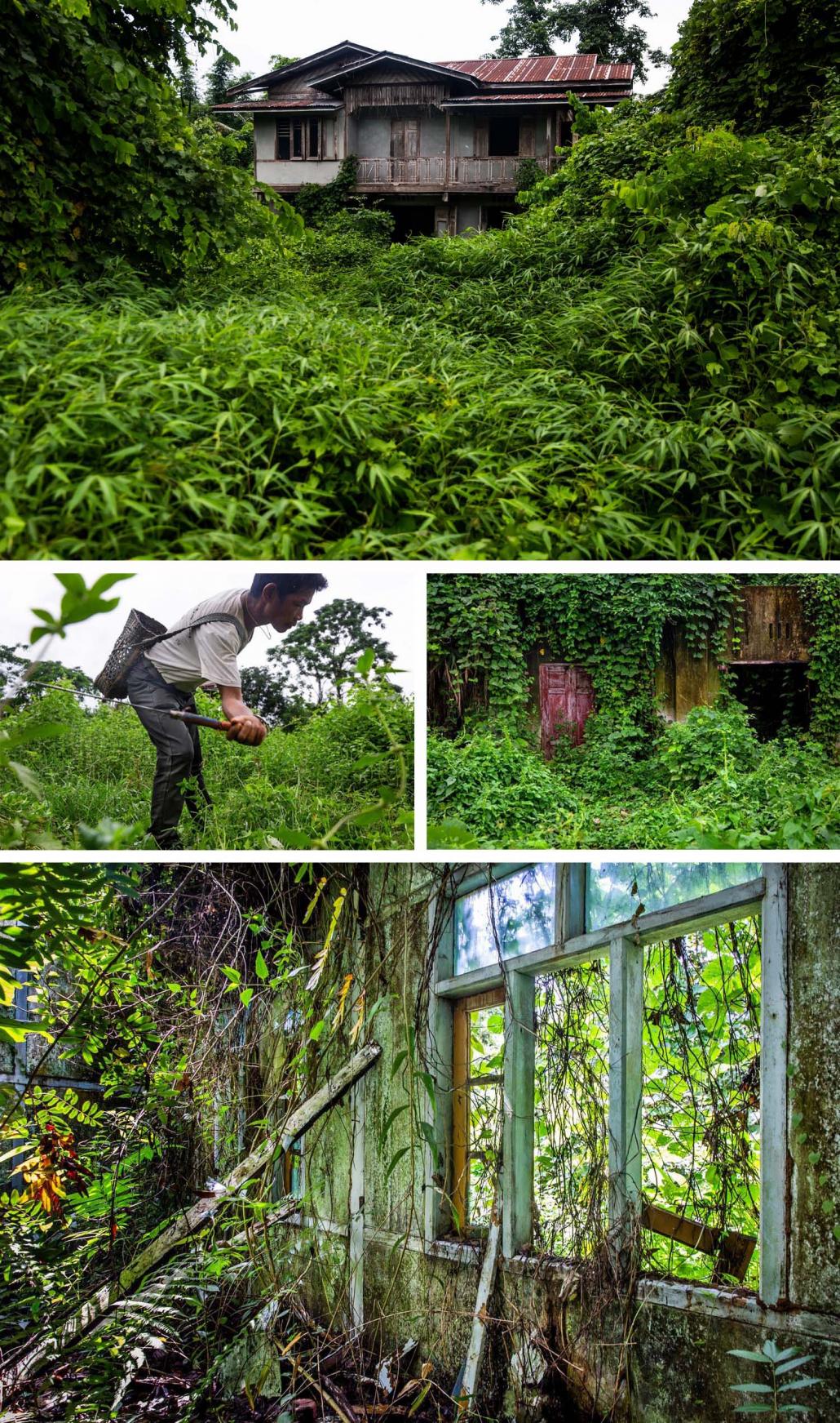 A community displaced by conflict returns to the ruins of their former village of Nam San Yang. (Hkun Lat | Frontier)