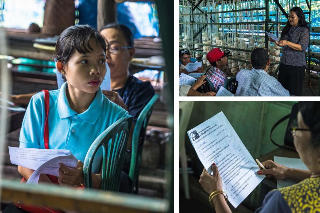 A class is conducted at St Mary's Home in Yangon's northern outskirts. (Evelyn Yu Yu Swe | Frontier)