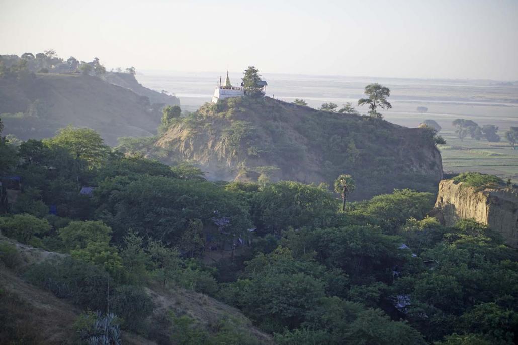 On a hill near Yenangyaung in Magway Region, the 15-room Lei Thar Gone guesthouse looks out over the Ayeyarwady River. (Eva Hirschi | Frontier)