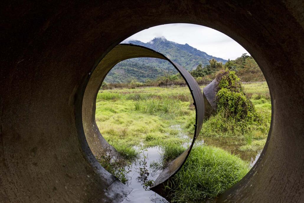 Abandoned materials from the construction of the Chipwi dam. (Hkun Lat | Frontier)