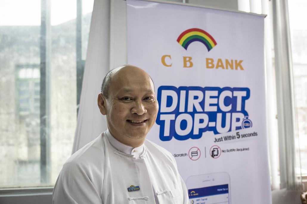 U Kyaw Lynn, executive vice chairman &amp; CEO of CB Bank. (Ann Wang / Frontier)