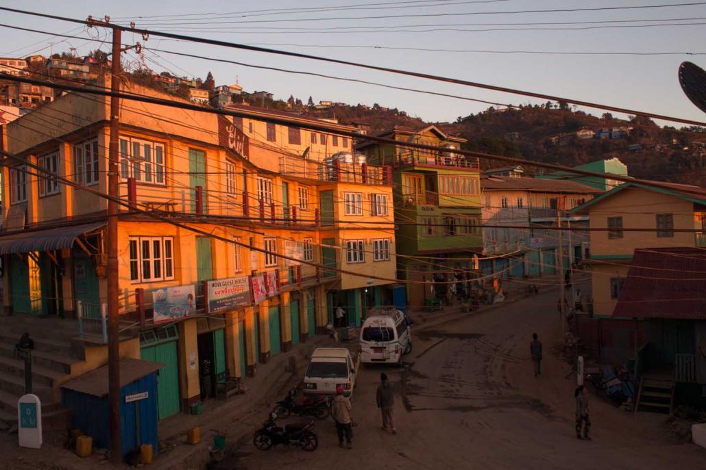 A view of the main street in Falam. (Jared Downing | Frontier)