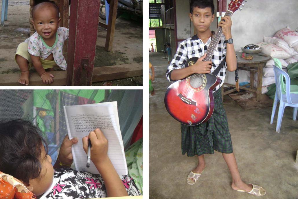 ဓာတ်ပုံ - Dumhpau Nan Tsin (top left), Lasham Roi Ja (bottom left), Nye Zau Hkawng (right)