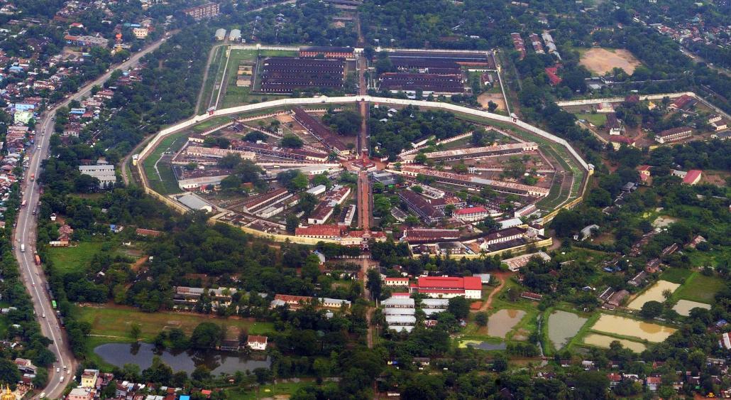 An aerial view of Yangon's notorious Insein Prison. (Steve Tickner | Frontier)