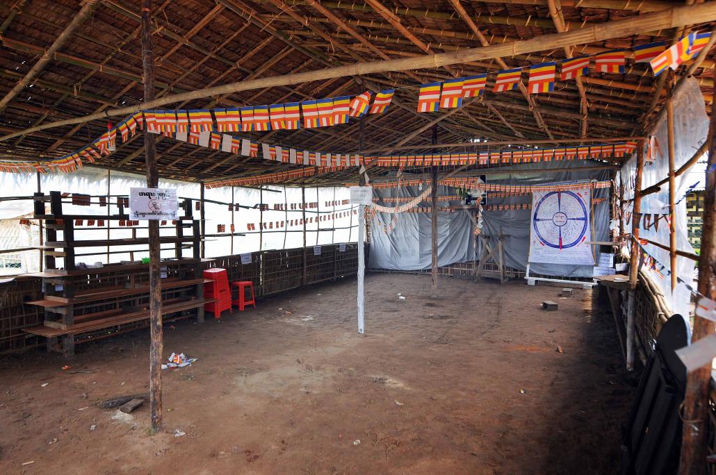 The bamboo monastery in Mingaladon's Pyinmabin Ward. (Steve Tickner / Frontier)