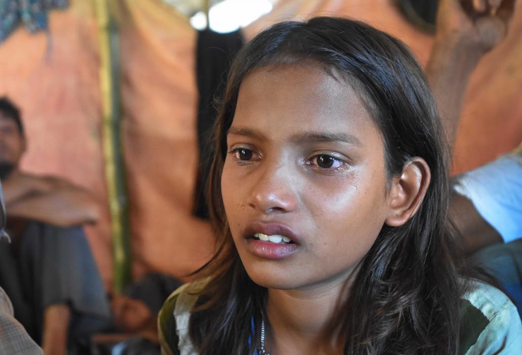 Nor Kaida speaks to Frontier at a refugee camp in Bangladesh. (Steve Tickner | Frontier)