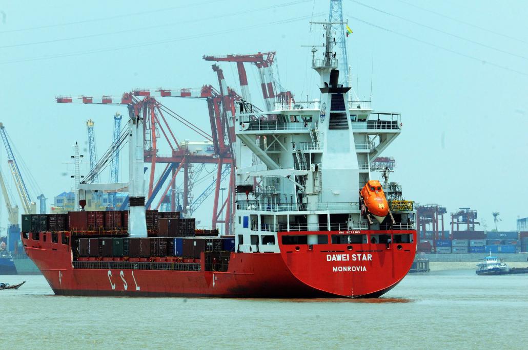 Yangon's ports handle around 80 percent of all imports and exports. (Steve Tickner | Frontier)