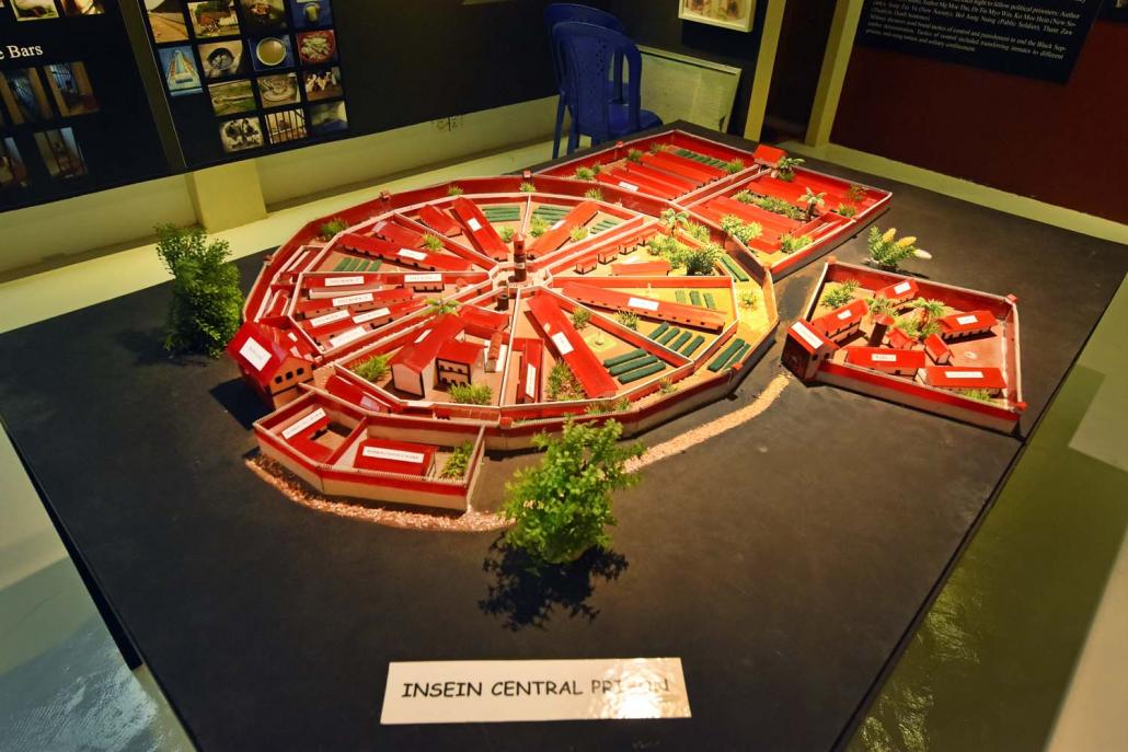 A model of Insein Prison at the AAPP office in North Dagon Township. (Steve Tickner | Frontier)