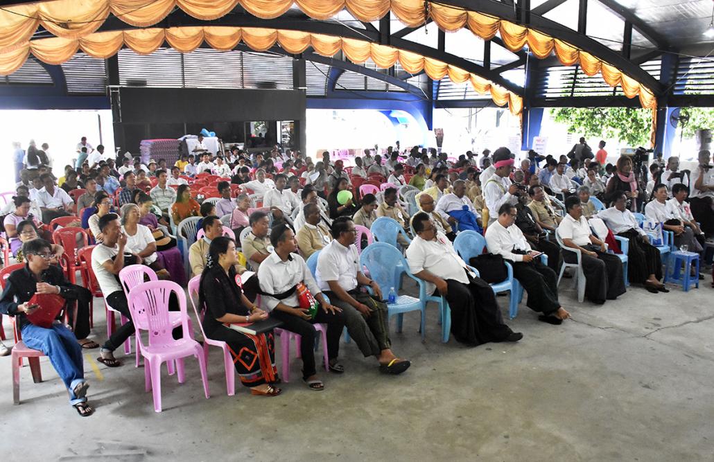 The meeting was held at the premises of Dr Kyaw Thu, a leading member of the Free Funeral Service Society. (Steve Tickner | Frontier)