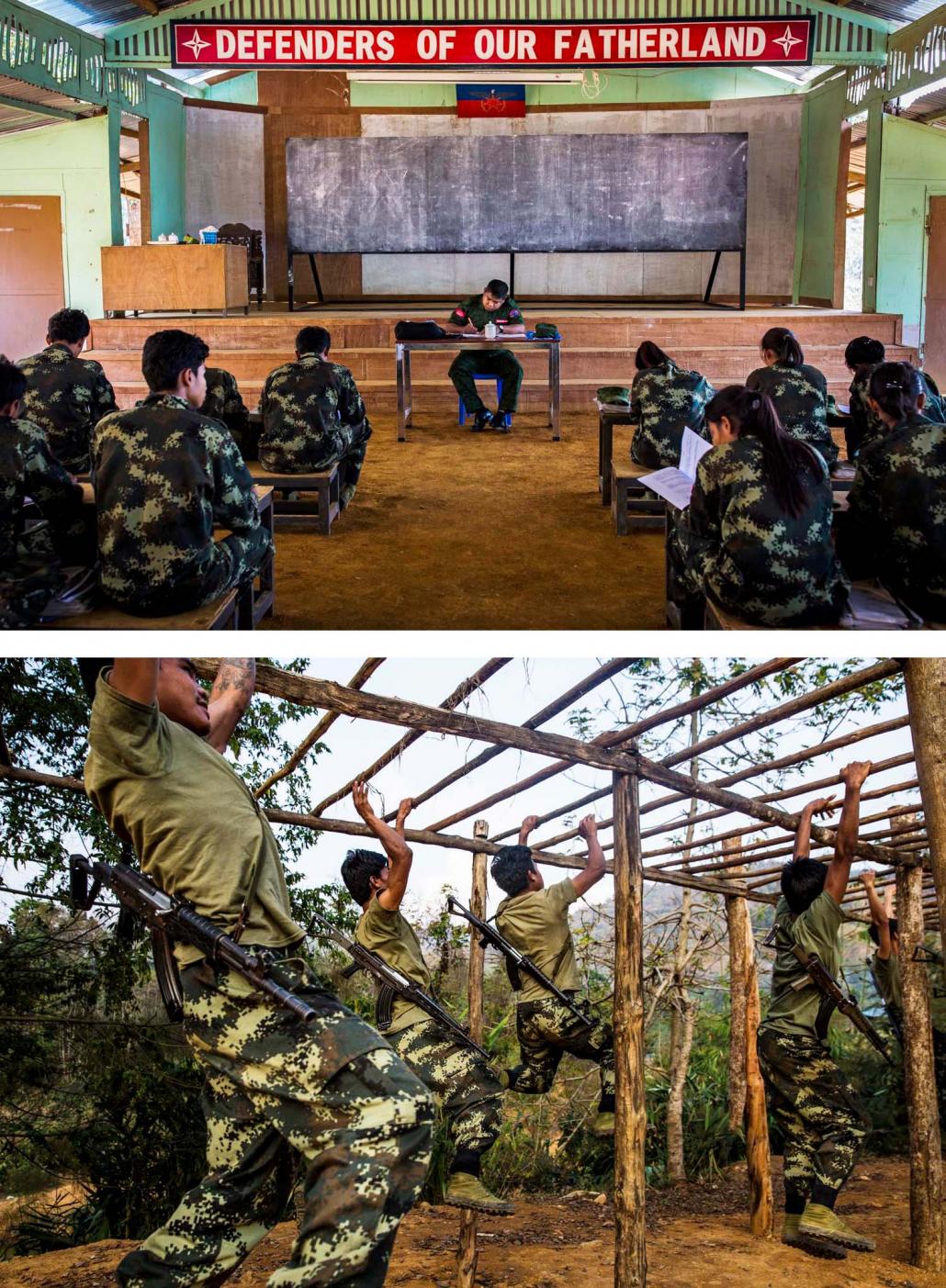 An Arakan Army training camp near Laiza. (Hkun Lat | Frontier)