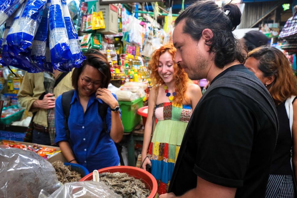 Marc Shortt, manager of Sa Ba Food Tours, enjoys introducing tour-goers to Myanmar’s tasty cuisine. (Victoria Milko | Frontier)