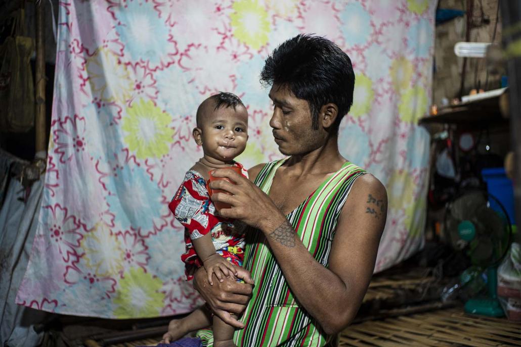 Thant Zin Oo, 31, has been working on the railway for six years. (Ring Nu Awng | Frontier)