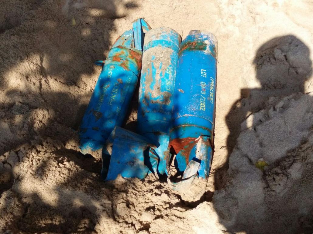 Practice rounds found by villagers after recent military exercises. (Supplied)