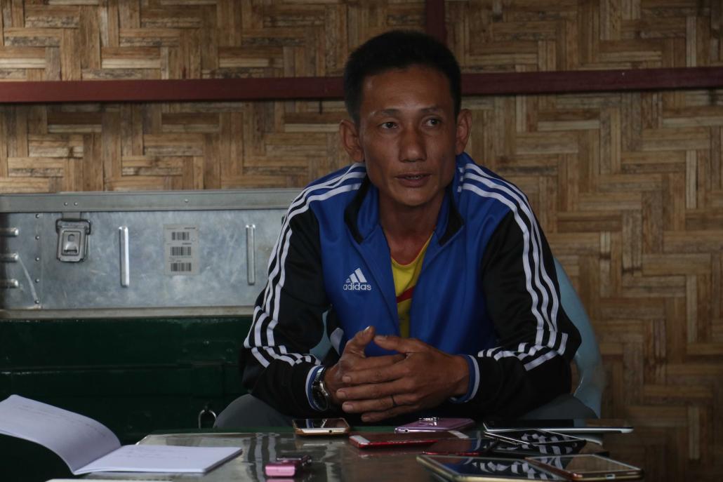 U Aung Lar grew paddy in Gar Yar Yan village near Myitkyina, the Kachin State capital, until he was displaced by the conflict between the Tatmadaw and KIA. (Htun Khaing | Frontier)