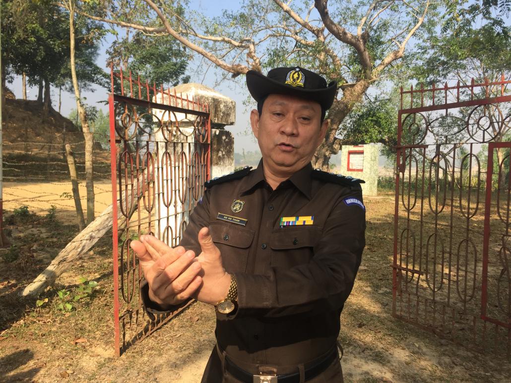 U Ko Ko Thaw, director of the Maungdaw District Immigration Department. (Mratt Kyaw Thu | Frontier)