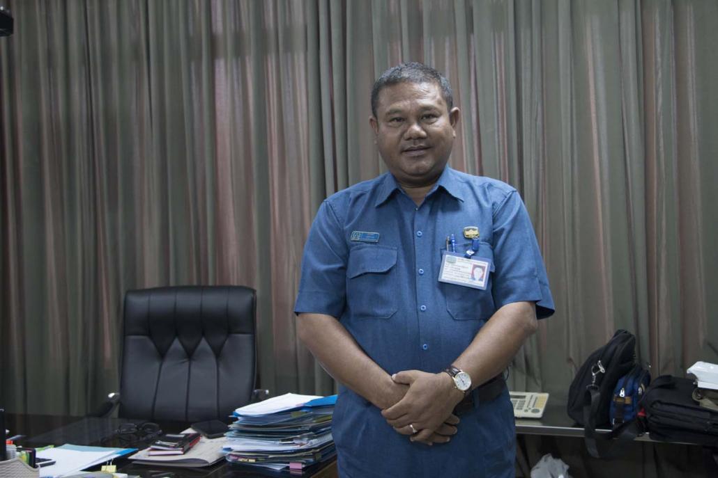 U Aung Myint Maw, deputy head of the Environmental Conservation and Cleaning Department at Yangon City Development Committee (Nyein Su Wai Kyaw Soe | Frontier)