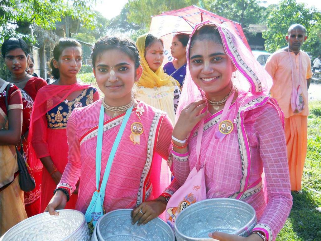 For sisters Jannani (left), 20, and Rishma, 22, the Hare Krishna movement serves as the centre of their social and spiritual lives. (Emily Fishbein | Frontier)