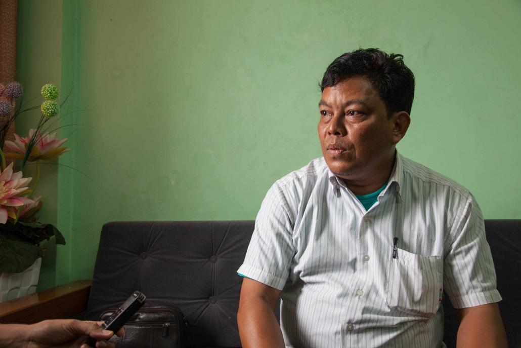 U Kyaw Nyein, an executive committee member of environmental group FREDA. (Theint Mon Soe — J / Frontier)