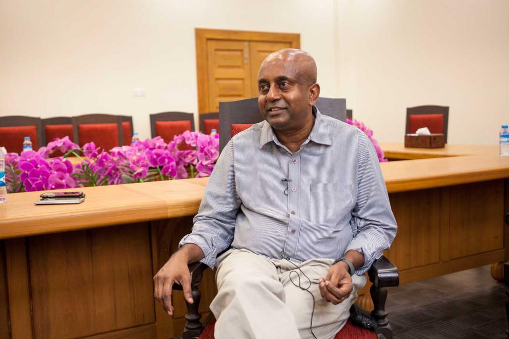 Mr Vinod Daniel, an adviser to the Secretariat building's restoration. (Theint Mon Soe aka J | Frontier)