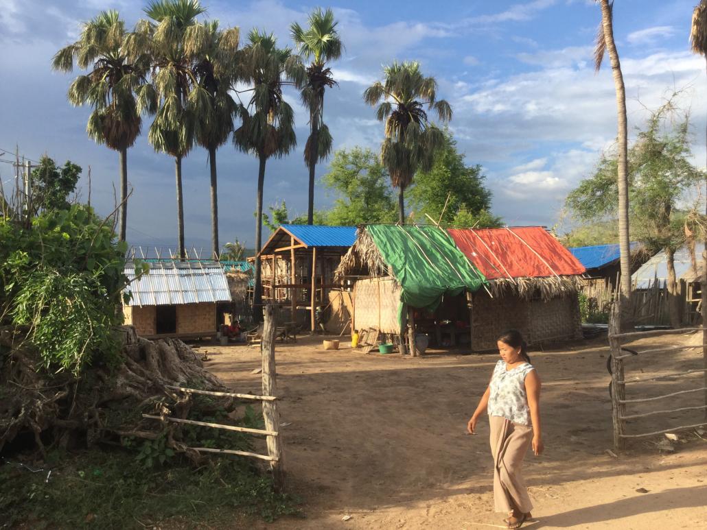 In April, a freak storm hit Kangyi village, Kyaukse Township, destroying roofing on many of its homes. (Jeremy Mullins)