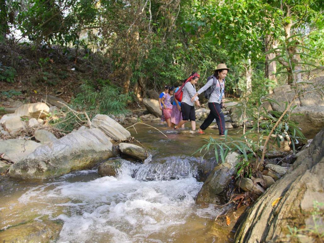 Six women from the community searched for orchids in the forest and documented the species. (Supplied)