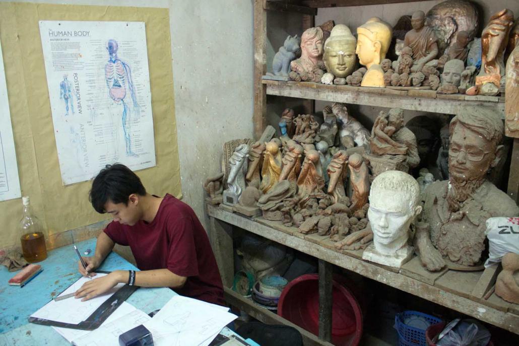 Despite being regarded as Myanmar's "capital of culture", there is limited space for contemporary artists in Myanmar's second biggest city. (Jared Downing | Frontier)