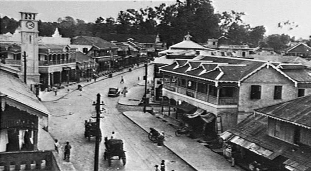 The main street of Maymyo, now Pyin Oo Lwin, in 1941. (Supplied)