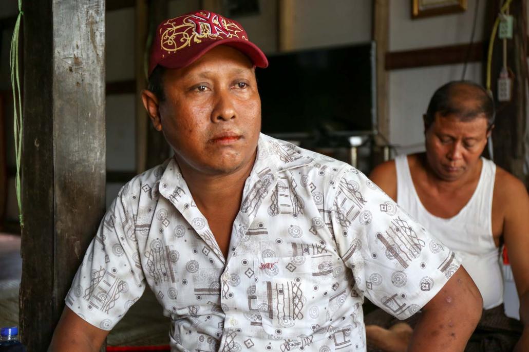 Ko Tin Aung Win, whose wife, and 44 of his workers, were killed when the farm he owns was flooded by a huge wave caused by the storm. (Victoria Milko | Frontier)
