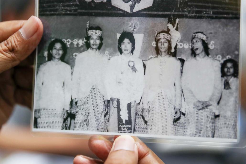 Retired performer Maung Hnin Lwin proudly recalls his thangyat troupe, which was active in the late 1970s and early 80s. (Nyein Su Wai Kyaw Soe | Frontier)