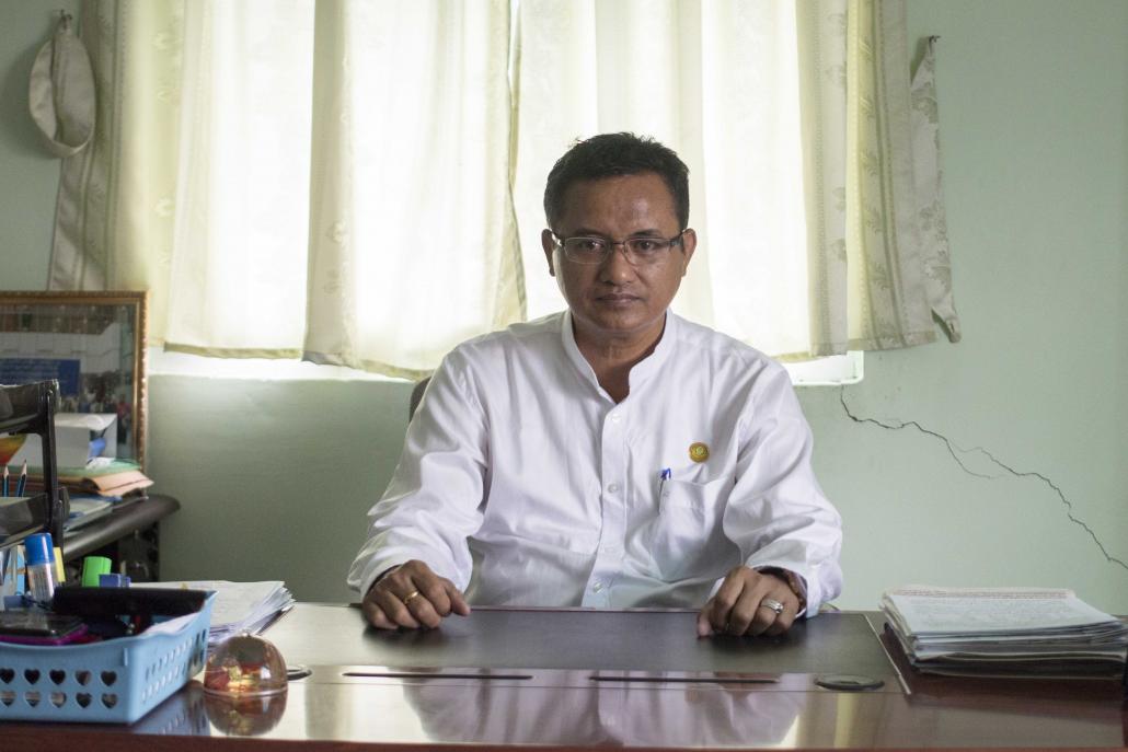 U Soe Aung, principal of Yangon's Institute of Sports and Physical Education, which was established in 1997. (Nyein Su Wai Kyaw Soe | Frontier)