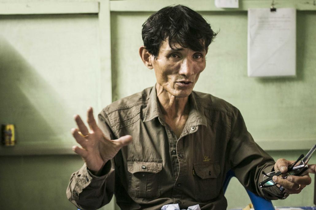 U Win Min was arrested in 1994 after police found him in possession of a syringe. He was imprisoned for eight years. (Nyein Su Wai Kyaw Soe | Frontier)
