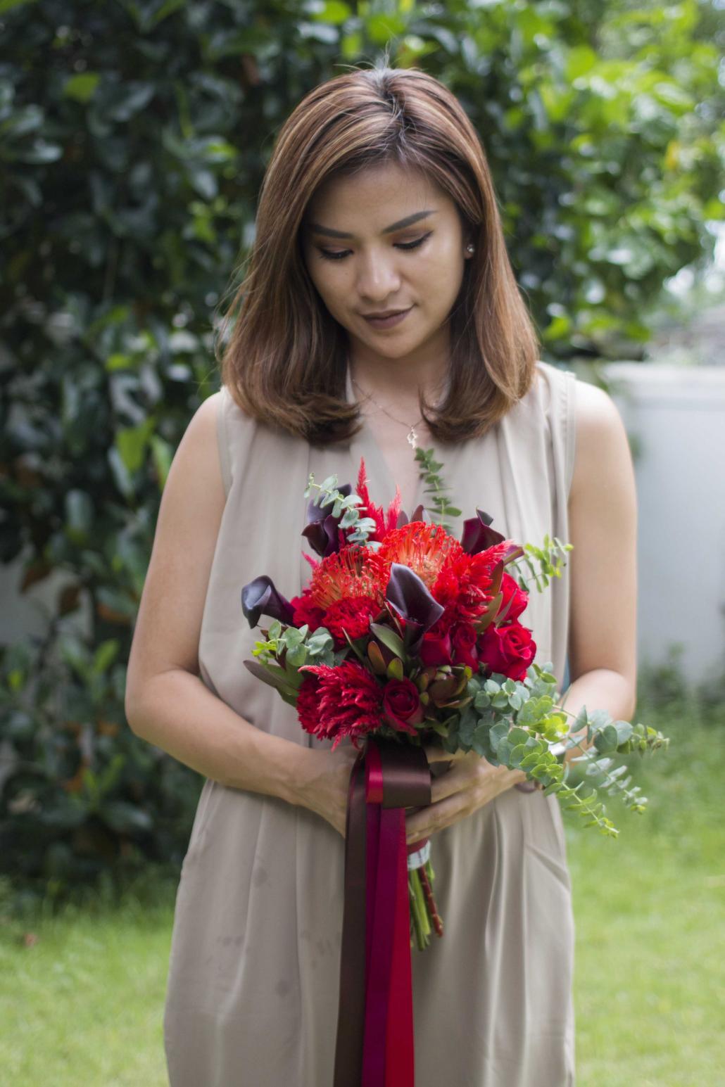 Ma Pyone Pa Pa Win, co-founder of the Khloris Flower School. (Nyein Su Wai Kyaw Soe | Frontier)