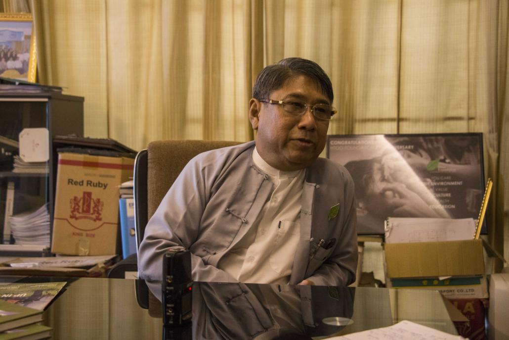 U Paw Myint Oo, chief executive officer of the Htoo Foundation. (Nyein Su Wai Kyaw Soe | Frontier)