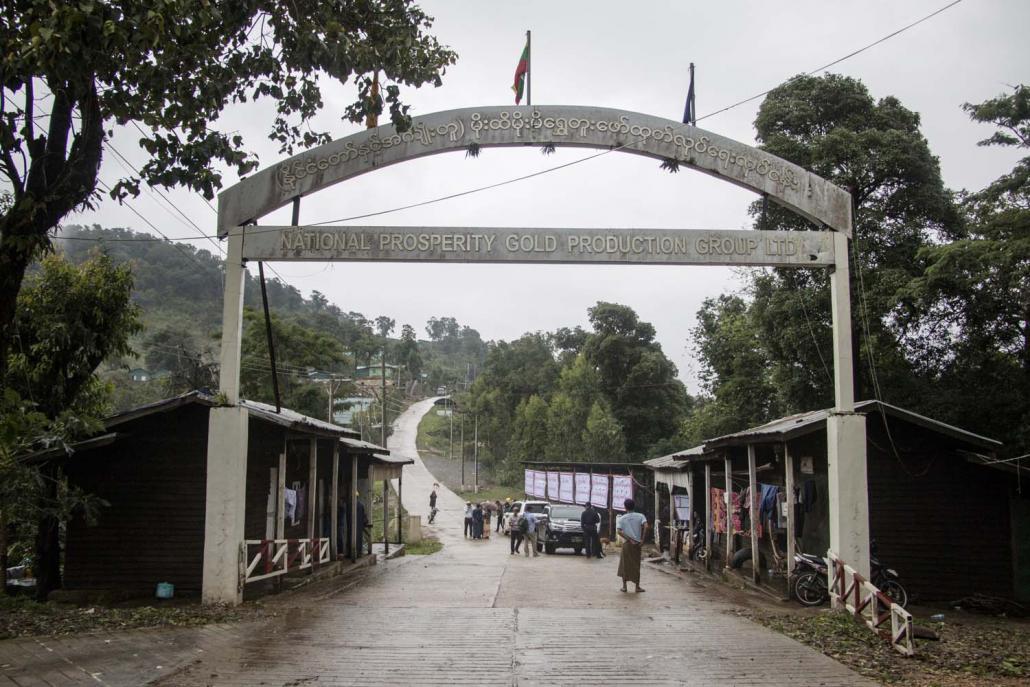 The entrance to the mine town at Moehti Moemi. (Nyein Su Wai Kyaw Soe | Frontier)