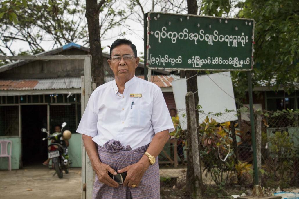 U Hla Kyi, the administrator of 93 ward, is among Daw Phyu Phyu Khine’s leading critics. (Nyein Su Wai Kyaw Soe | Frontier)