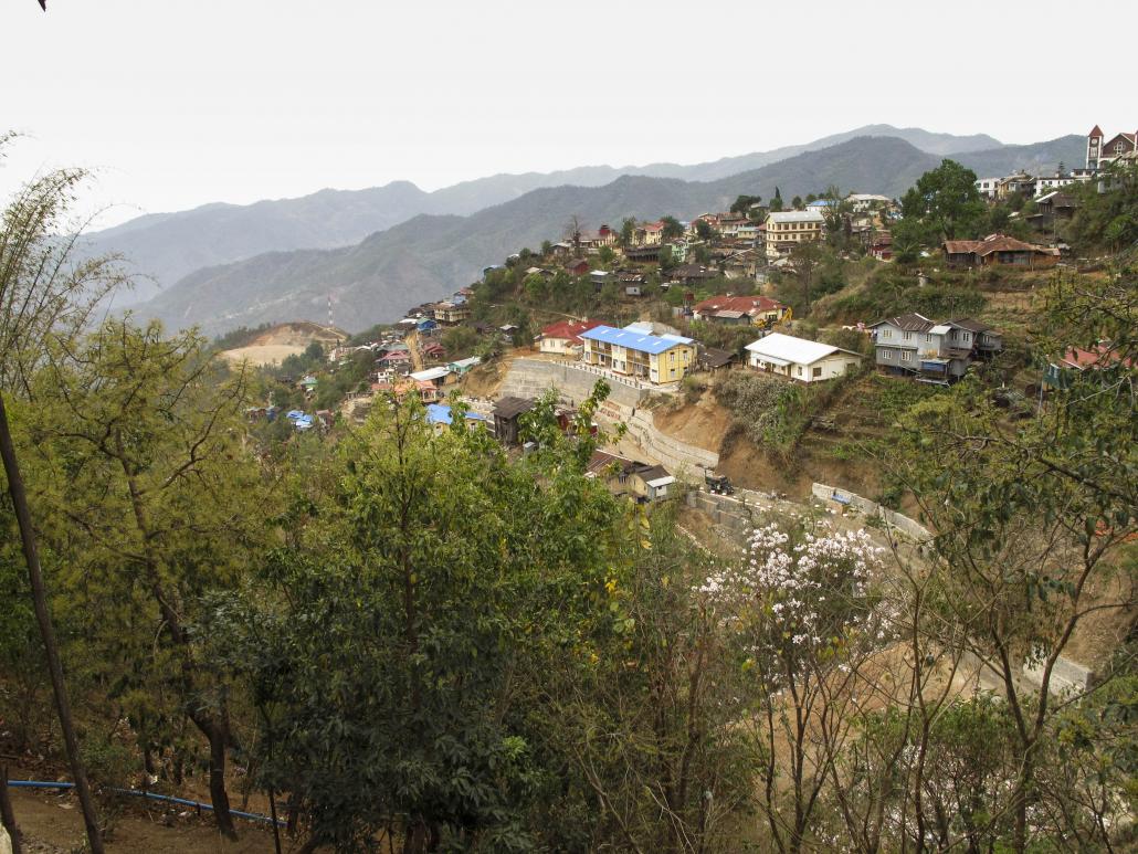 A hilltop view of Falam, Chin State. (Oliver Slow / Frontier)