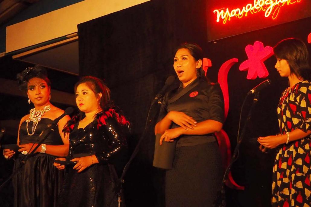 The Burmese-language performance of The Vagina Monologues on March 8. (Tanvi Riise)