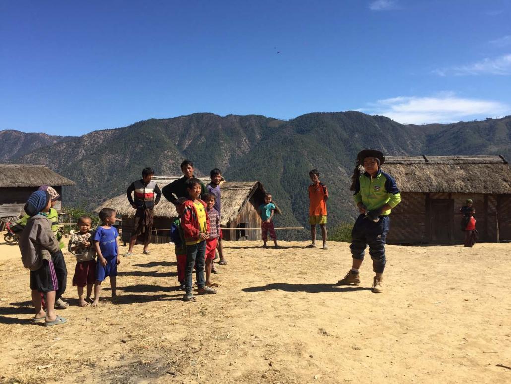 A mountaintop village in southern Chin State