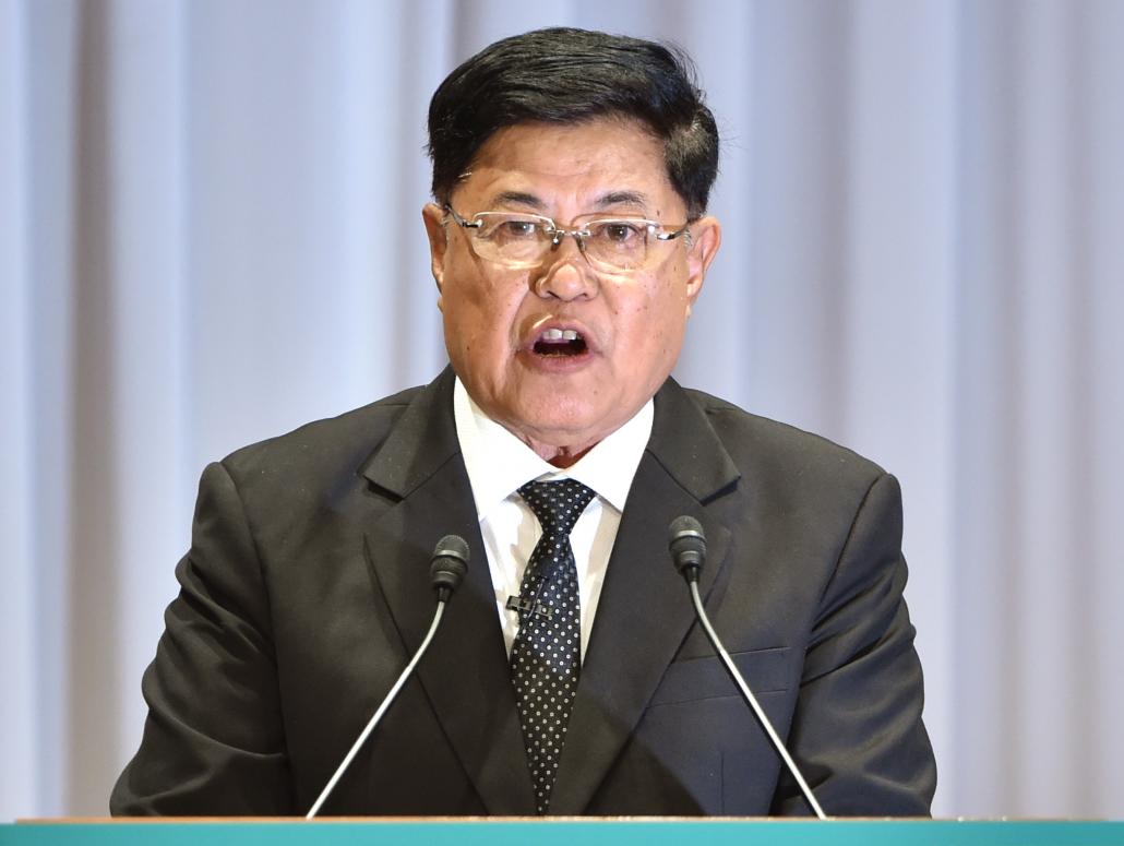 ဦးသိန်းစိန်အစိုးရလက်ထက်မှာ မိုက်ကာရဲ့ဥက္ကဋ္ဌအဖြစ် ဦးစိုးသိမ်းက ဆောင်ရွက်ခဲ့ပါတယ်။ ဓာတ်ပုံ-အေအက်ဖ်ပီ