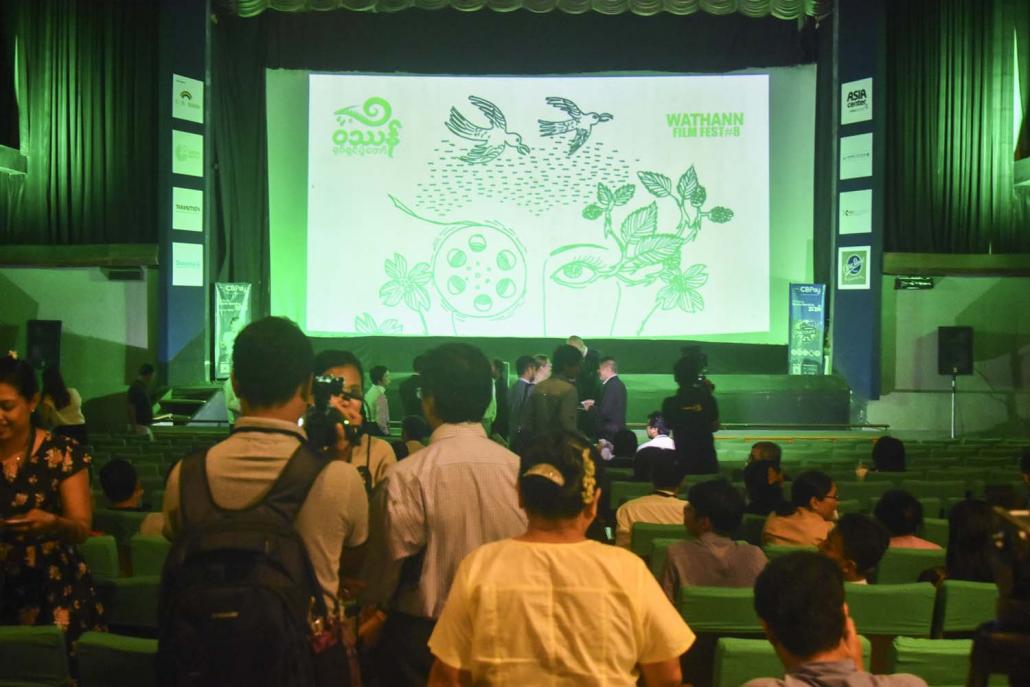 Movie enthusiasts attending Wathann Film Festival. (Thuya Zaw | Frontier)