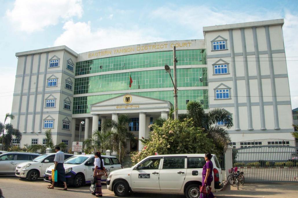 Yangon's Eastern District Court, where actor Ko Moe Aung Yin was convicted on December 12 of possessing a drug for sale. (Thuya Zaw | Frontier)