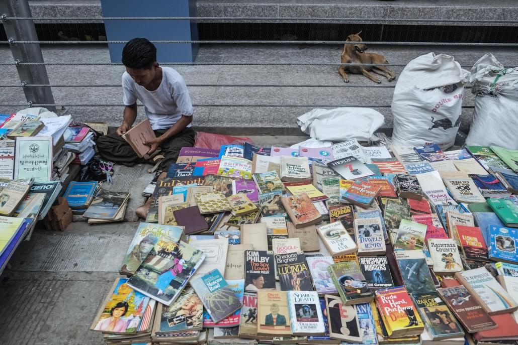 Experts blame Myanmar’s harsh censorship rules for the fall in the number of book translators in the country. (Teza Hlaing / Frontier)