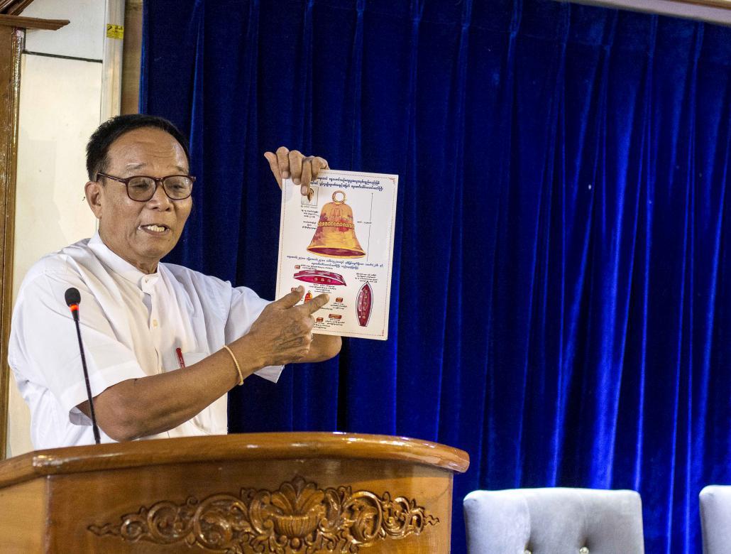 ခေါင်းလောင်းဖော်ယူမယ့် လုပ်ငန်းတွေကို ယခုနှစ်မှာ ထပ်မံပြုလုပ်မယ်လို့ ဦးစံလင်းက ဇွန် ၂၁ ရက်မှာ ပြောကြားခဲ့ပါတယ်။ ဓာတ်ပုံ-တေဇလှိုင်