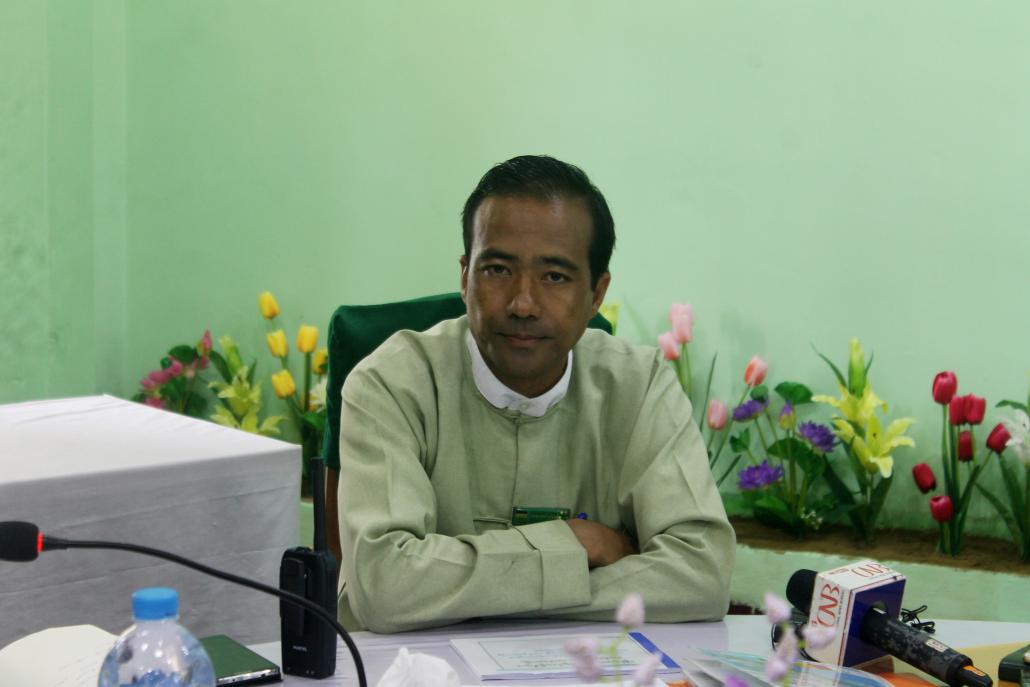 Maungdaw District administrator U Ye Htut in his office in early September. (Nyan Hlaing Lynn | Frontier)