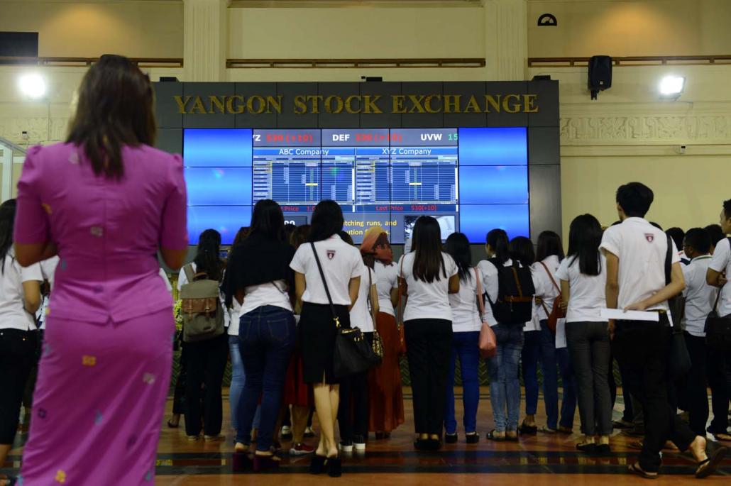 The Yangon Stock Exchange launched in early 2016 but lack of interest from investors means it is not yet a major source of financing for Myanmar companies. (AFP)